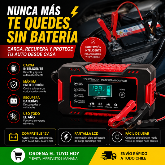 CARGADOR REPARADOR DE BATERIAS PARA AUTO
