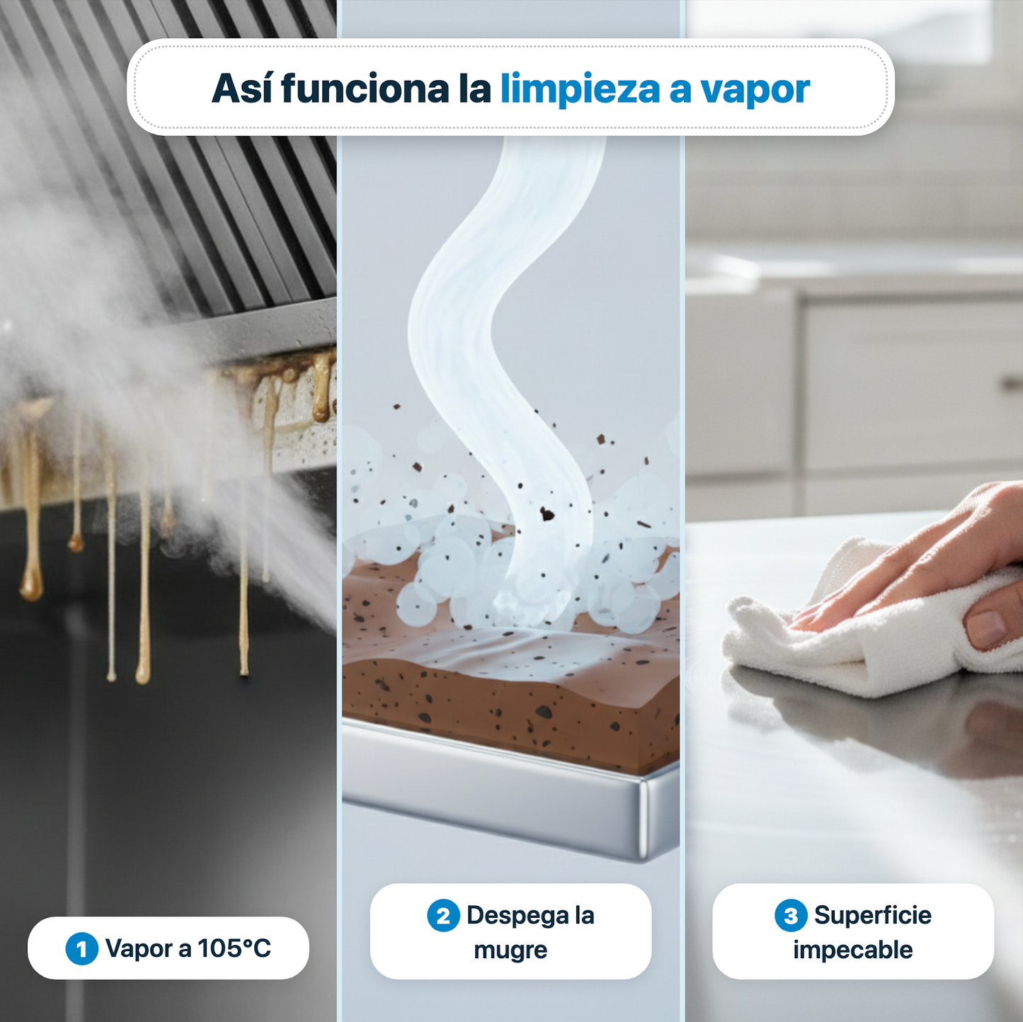 Limpiadora A Vapor Multiuso Elimina Gra