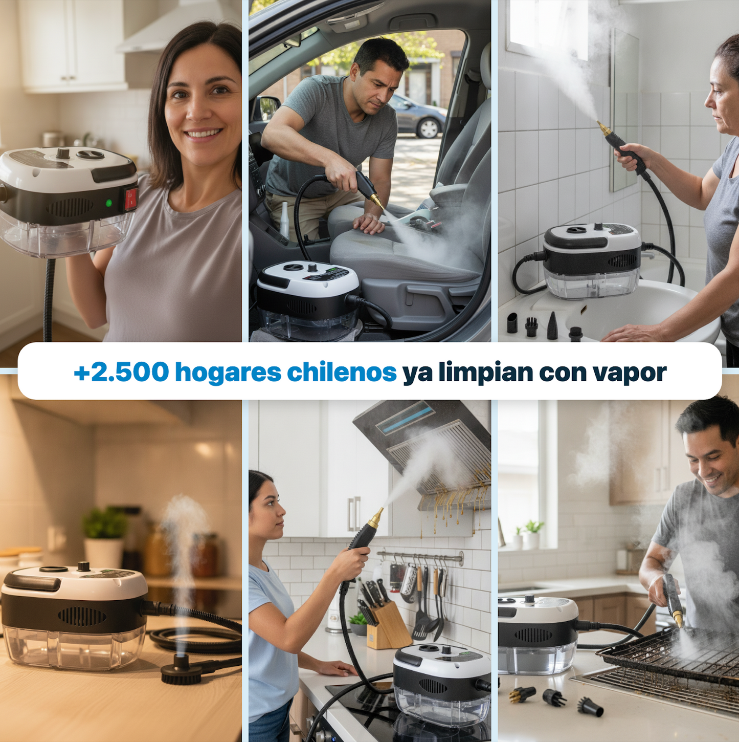 Limpiadora A Vapor Multiuso Elimina Gra
