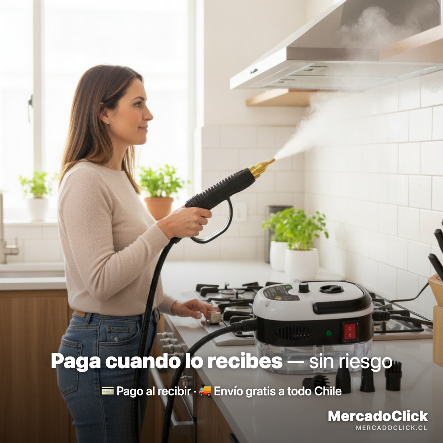 Limpiadora A Vapor Multiuso Elimina Gra
